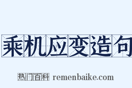 乘机应变造句是什么意思的图片